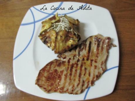 Saquitos de verduras con gulas