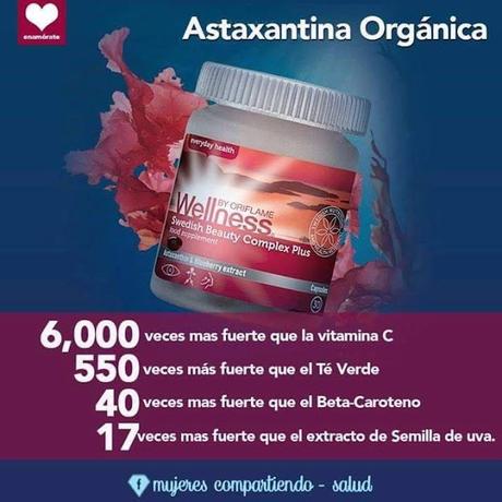 ASTAXANTINA ORIFLAME: QUÉ ES Y QUÉ BENEFICIOS TIENE PARA NUESTRA SALUD