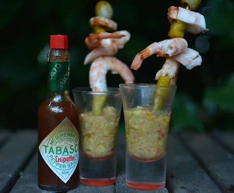 Tapa de langostinos, rejos, guindilla, guacamole y Tabasco Chipotle tererecetas las recetas de tere 01 Recetas de tapa de langostinos, rejos, guindilla, guacamole y Tabasco Chipotle tererecetas 01