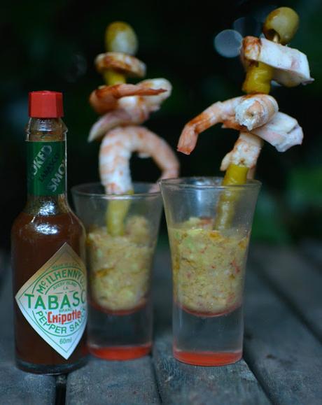 Tapa de langostinos, rejos, guindilla, guacamole y Tabasco Chipotle tererecetas las recetas de tere 02 Receta de tapa de langostinos, rejos, guindilla, guacamole y Tabasco Chipotle tererecetas 02