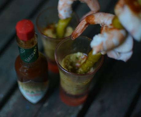 Tapa de langostinos, rejos, guindilla, guacamole y Tabasco Chipotle tererecetas las recetas de tere 03 Receta de tapa de langostinos, rejos, guindilla, guacamole y Tabasco Chipotle tererecetas 03