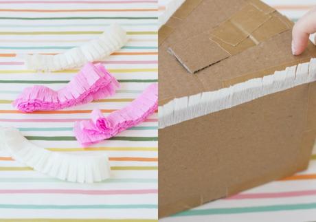 DIY piñata con forma de pastel de cumpleaños DIY piñata con forma de pastel de cumpleaños