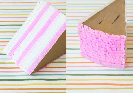 DIY piñata con forma de pastel de cumpleaños DIY piñata con forma de pastel de cumpleaños