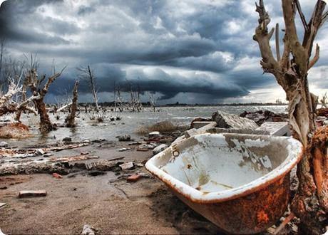 Epecuén desde un drone: imágenes de un pueblo que estuvo sumergido bajo el agua.