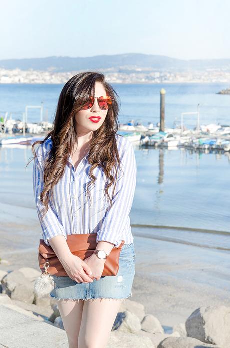 Tendencia-camisa-azul-blanca-rayas Tendencia primavera 2016; Camisa azul y blanca a rayas
