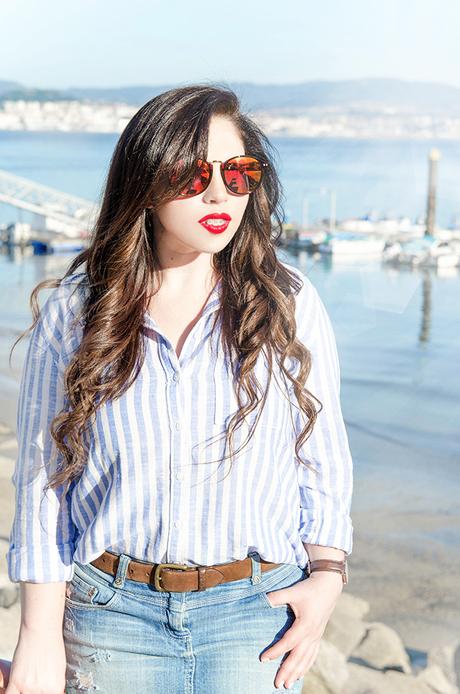 Tendencia-camisa-azul-blanca-rayas Tendencia primavera 2016; Camisa azul y blanca a rayas