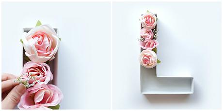 DIY: iniciales con flores para decorar BONITO
