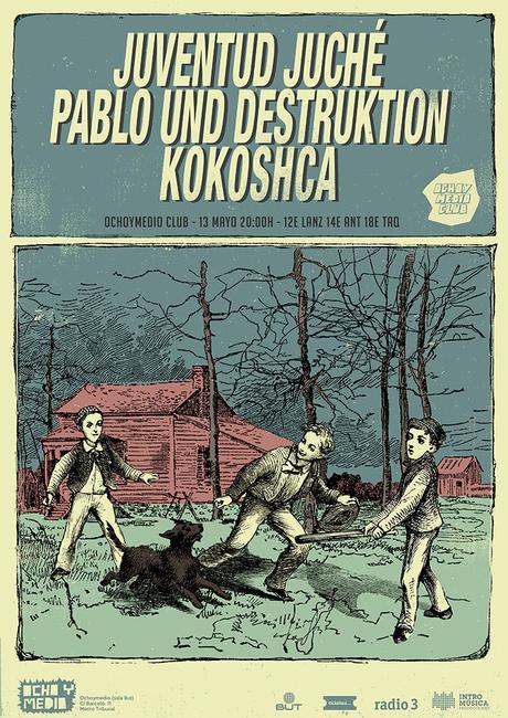 Concierto de Juventud Juché, Pablo Und Destruktion y Kokoshca en Ochoymedio