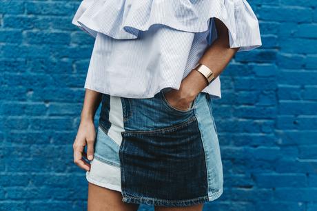 FLAG Patchwork_Denim_Skirt-Off_Shoulders-Assymetric_Top-Stripes-Marni_Sandals-Outfit-Dallas-61