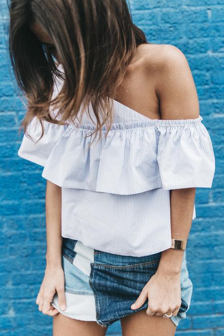 FLAG Patchwork_Denim_Skirt-Off_Shoulders-Assymetric_Top-Stripes-Marni_Sandals-Outfit-Dallas-37