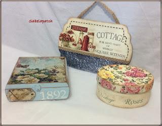 Decoupage, estarcidos y estrellas de patchwork