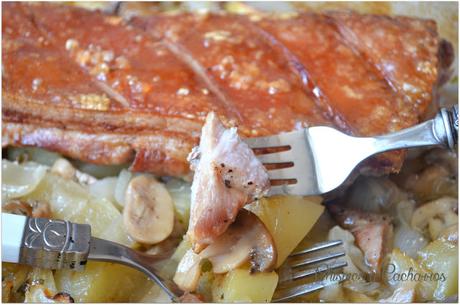 Panceta Asada con Cebolla y Patata Panceta Asada con Cebolla y Patata