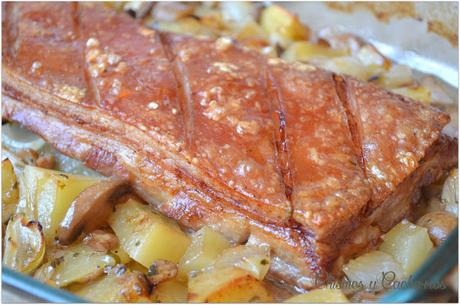 Panceta Asada con Cebolla y Patata Panceta Asada con Cebolla y Patata