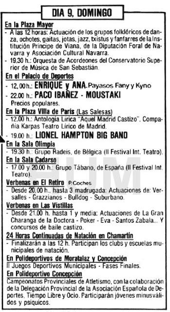 San Isidro 1982. Programa de festejos San Isidro 1982. Programa de festejos