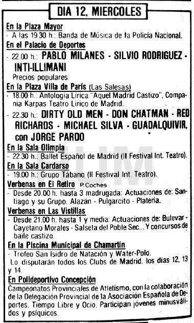 San Isidro 1982. Programa de festejos San Isidro 1982. Programa de festejos