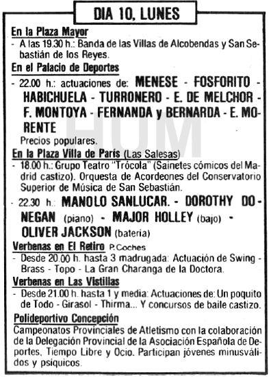 San Isidro 1982. Programa de festejos San Isidro 1982. Programa de festejos