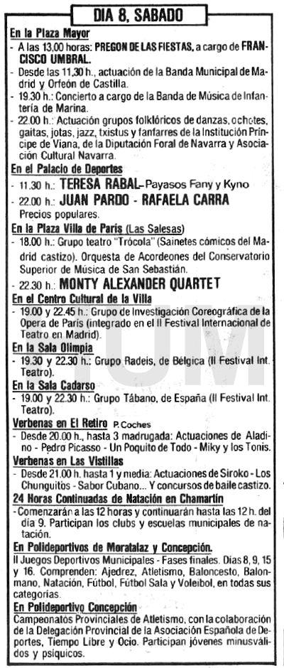 San Isidro 1982. Programa de festejos San Isidro 1982. Programa de festejos