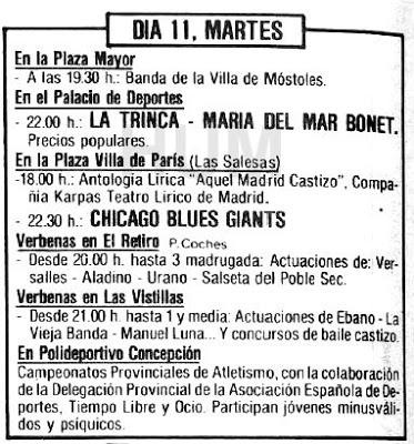 San Isidro 1982. Programa de festejos San Isidro 1982. Programa de festejos