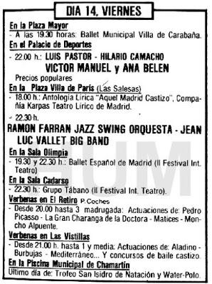 San Isidro 1982. Programa de festejos San Isidro 1982. Programa de festejos