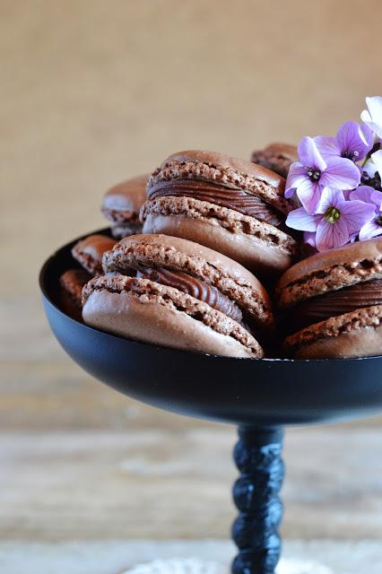 Macarons de chocolate