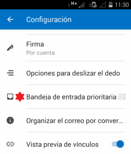 Eliminar la pestaña de prioritarios en Outlook para Android Eliminar la pestaña de prioritarios en Outlook para Android
