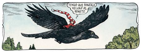 Liniers: Un conejo con lentes en el bosque de la imaginación Un duende, por Liniers