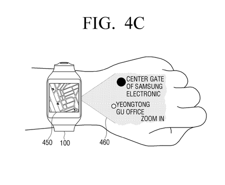 ​Samsung patenta un reloj que proyecta la pantalla en tu mano