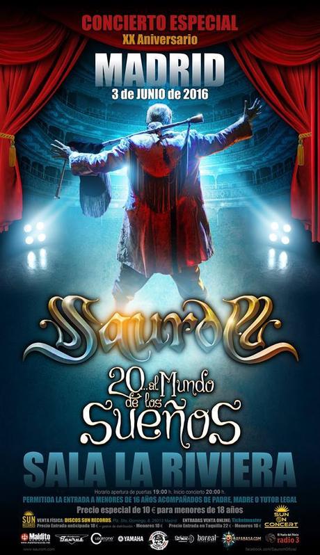 PREVIA CONCIERTOS SAUROM | BORNOS 21 DE MAYO Y MADRID 3 DE JUNIO saurom madrid