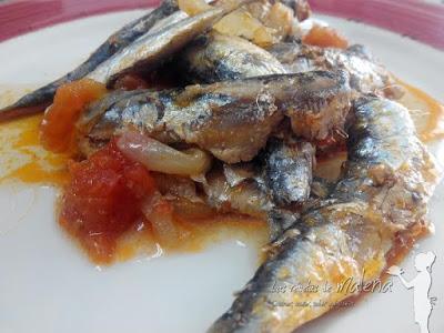 Guiso de xoubas (sardinillas) con patatas Guiso de xoubas (sardinillas) con patatas