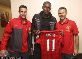 Usain Bolt interesado en jugar en manchester united.