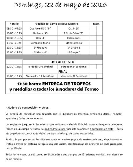 Torneo Solidario a favor de FEGEREC organizado por AFAC Coruña (Horarios)