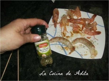 Crema de patatas con trufa, y langostinos Crema de patatas con trufa, y langostinos