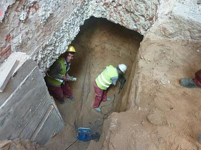 Rehabilitación del Palacio de la Música - Recalces muros medianeros perimetrales Rehabilitación del Palacio de la Música - Recalces muros medianeros perimetrales