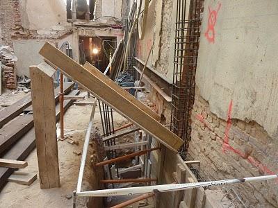 Rehabilitación del Palacio de la Música - Recalces muros medianeros perimetrales Rehabilitación del Palacio de la Música - Recalces muros medianeros perimetrales