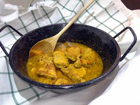 Medallones de solomillo en salsa de azafrán