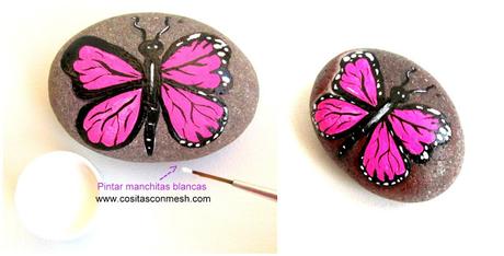 Ideas bonitas para pintar mariposas en piedras