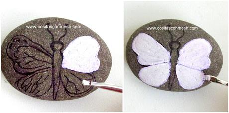 Ideas bonitas para pintar mariposas en piedras