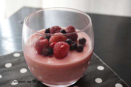 Mousse de fresa ligera