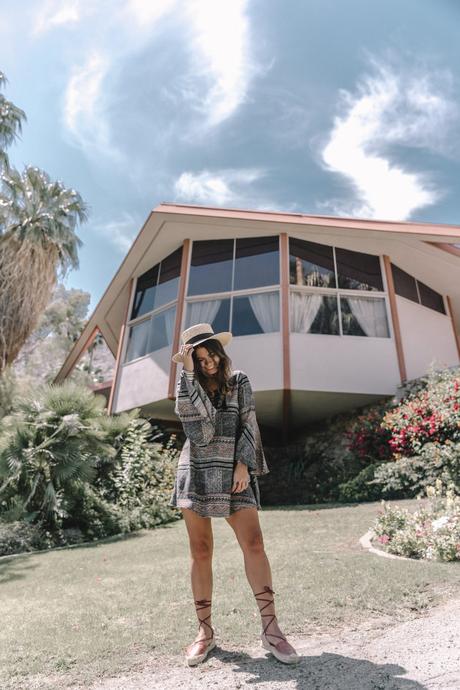 Elvis Honeymoon Hideway Boho_Dress-Lace_Up_Dress-Lack_of_Color-Revolve_Clothing-Straw_Hat-Soludos_Espadrilles-Palm_Springs-Outfit-Collage_Vintage-30