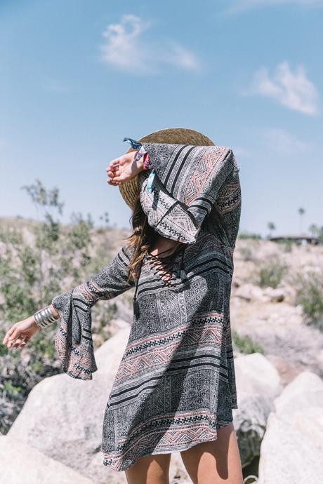 Elvis Honeymoon Hideway Boho_Dress-Lace_Up_Dress-Lack_of_Color-Revolve_Clothing-Straw_Hat-Soludos_Espadrilles-Palm_Springs-Outfit-Collage_Vintage-50