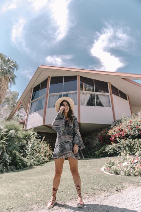Elvis Honeymoon Hideway Boho_Dress-Lace_Up_Dress-Lack_of_Color-Revolve_Clothing-Straw_Hat-Soludos_Espadrilles-Palm_Springs-Outfit-Collage_Vintage-27