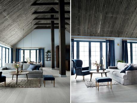 via Esta bonita casa es del fotógrafo Danés Mikkel Adsbøl... Decoración en azul 2