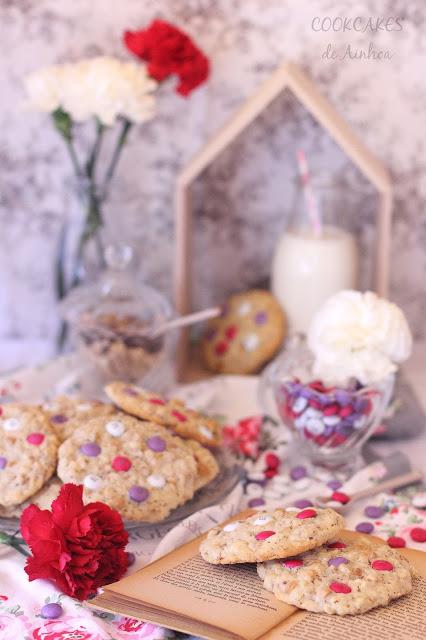 COOKIES DE AVENA, CACAHUETE Y M&M'S