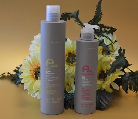 Los productos capilares de la línea E-line de EVA PROFESSIONAL: Fresh Champú y Fix Colour