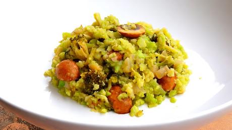 Falso arroz verde de brócoli light