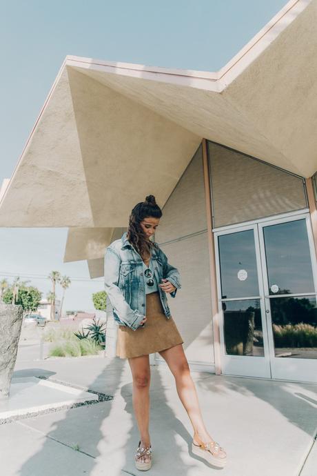Suede & Denim Denim_Jacket-Saint_Laurent-Chloe_Top-Suede_Skirt-Chloe_Hudson_Bag-Espadrilles-Coachella-Palm_Springs-Outfit-Collage_Vintage-9