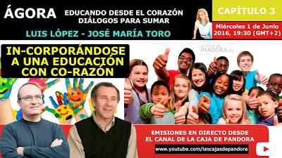 IN-CORPORÁNDOSE A UNA EDUCACIÓN CON CO-RAZÓN. Diálogos para Sumar con José María Toro y Luís López