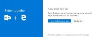 Utilizar Outlook.com sin publicidad en Edge Utilizar Outlook.com sin publicidad en Edge