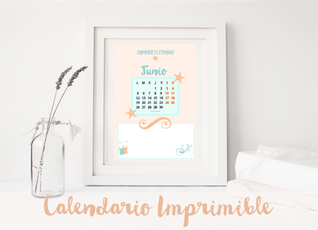 Fondo de Pantalla + Calendario Imprimible Junio 2016 Fondo de Pantalla + Calendario Imprimible Junio 2016