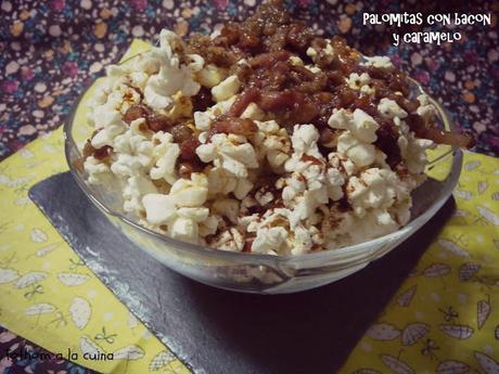 PALOMITAS CON BACON Y CARAMELO